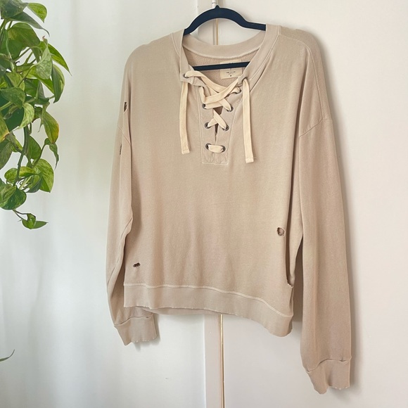 Electric & Rose beige sweatshirt size Medium - Picture 1 of 3